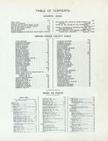 Table of Contents, Grand Forks County 1909